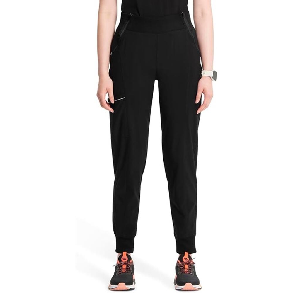 Cherokee Infinity Scrub Jogger Pants, Midrise Moisture Wicking, Black, CK110A, S